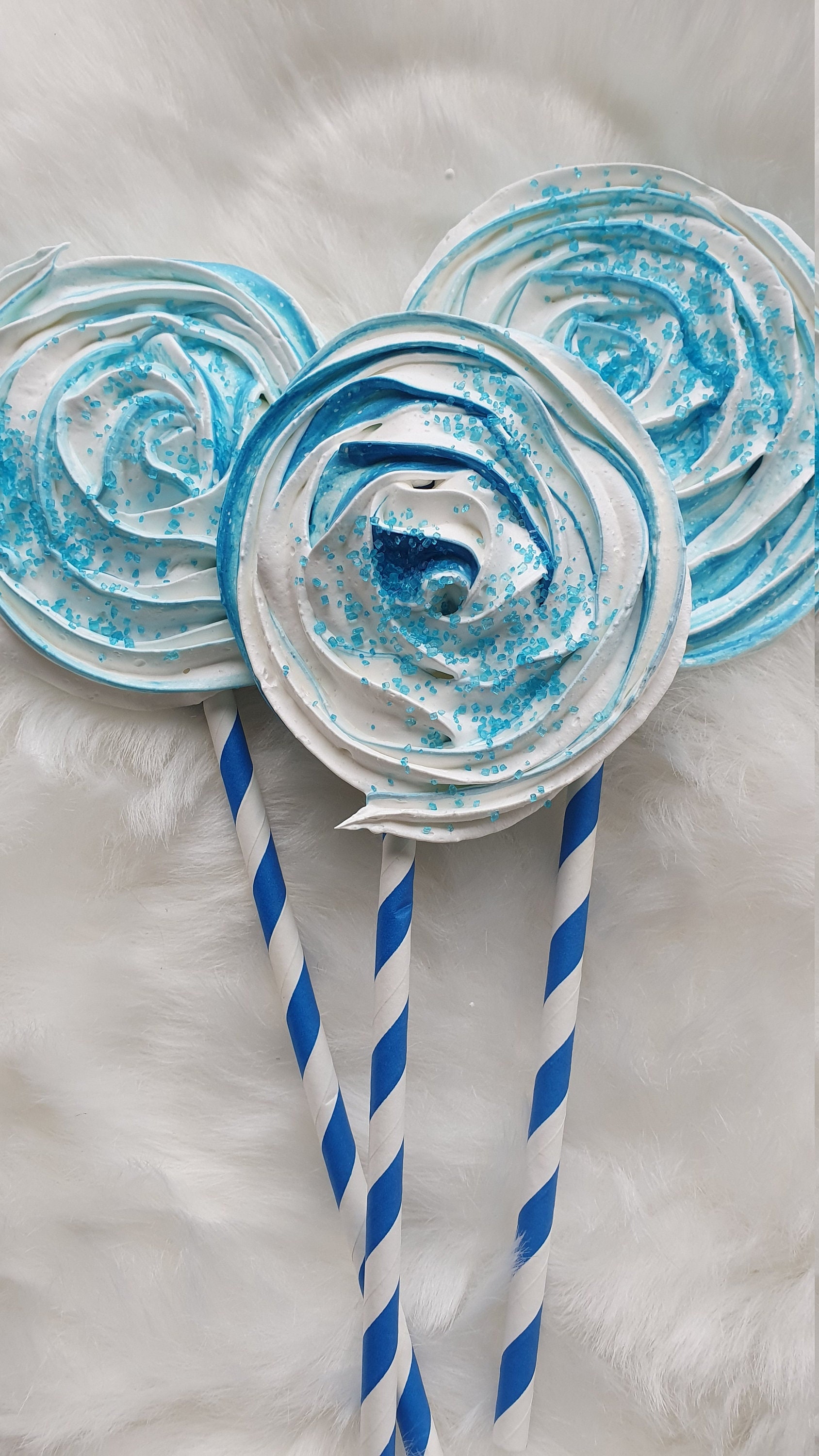 Sucette Meringue Bleue
