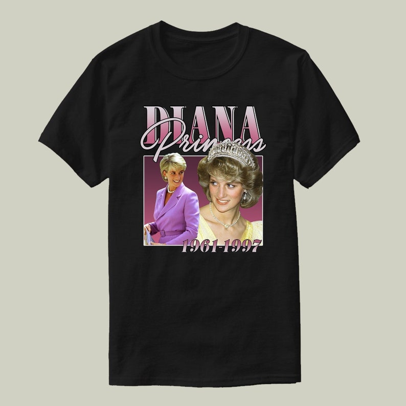 Princess Diana Vintage 90s Classic T-Shirt | Princess Diana Vintage Style | Princess of Wales Top | Queen Elizabeth II Ds by Michaela Daoudi 