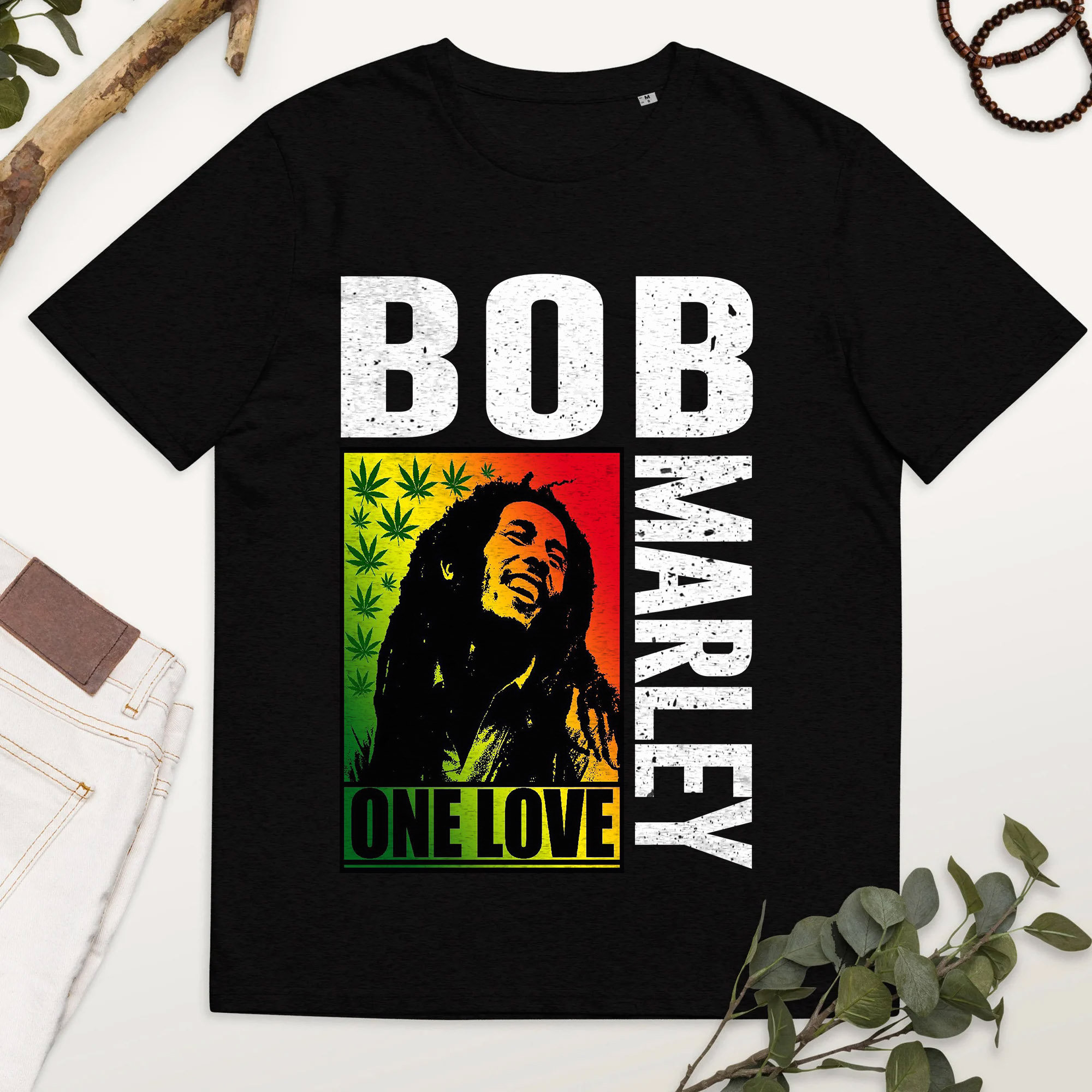 Discover One Love, Bob Marley Vintage Retro T-Shirt