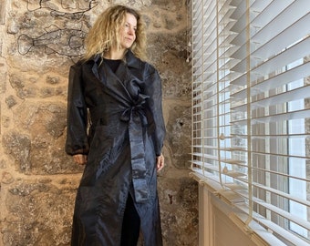 Frauen Organza Transparant Jacke, elegante Frauenkleidung, transparenter Mantel, zeitloses und ortloses Outfit