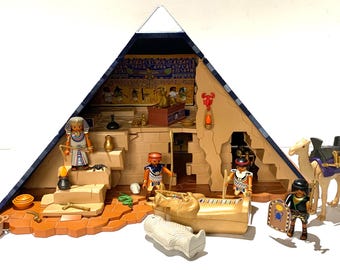 Vintage Playmobil Egyptian Pyramid 4240 – Complete Adventure Set – Mummy Tomb Toy – Birthday Gift Boy – Collectors Item