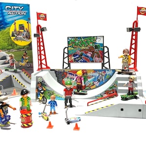 Playmobil スケートパークと子供 70168 / スケートバイカー / シティアクション - 素晴らしいセットです!男の子 女の子への誕生日プレゼント / プレゼント 男の子 女の子