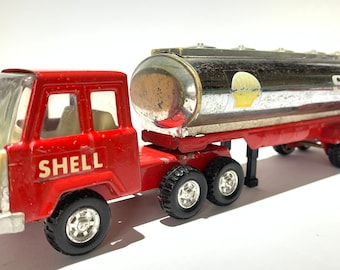 Shell Tankwagen Blechspielzeug - Camion benne / LKW Shell / Blechspielzeug Shell Truck Hong Kong (wie Tonka)