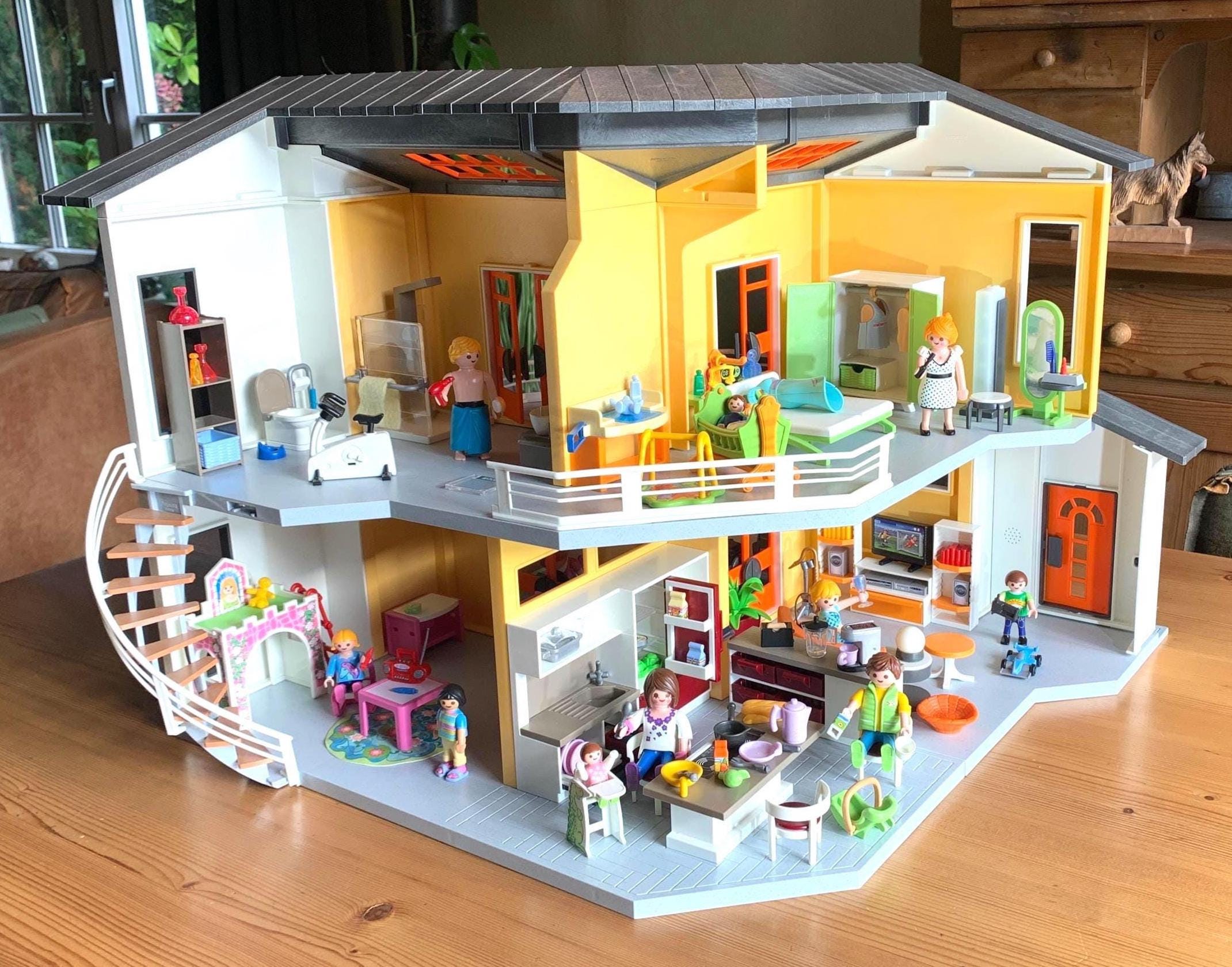 Dollhouse Playmobil Modern House Villa 9266 + Kitchen 9269 +