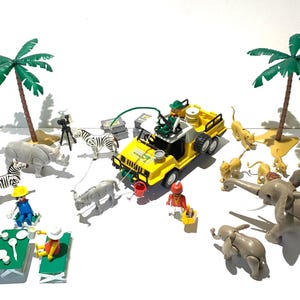 Vintage Playmobil 3189 Safari Animals / Elephants / Zebras / Lions / Birthday gift Father / Dad Friend / Son / Present vintage Toys lover