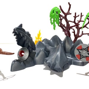 Playmobil Cavaleiros Idade Média 4147 - Cavaleiros em Dragon Rock / Conjunto compacto / Presente de aniversário / Presente Menino Filho Pai / Brinquedos para meninos