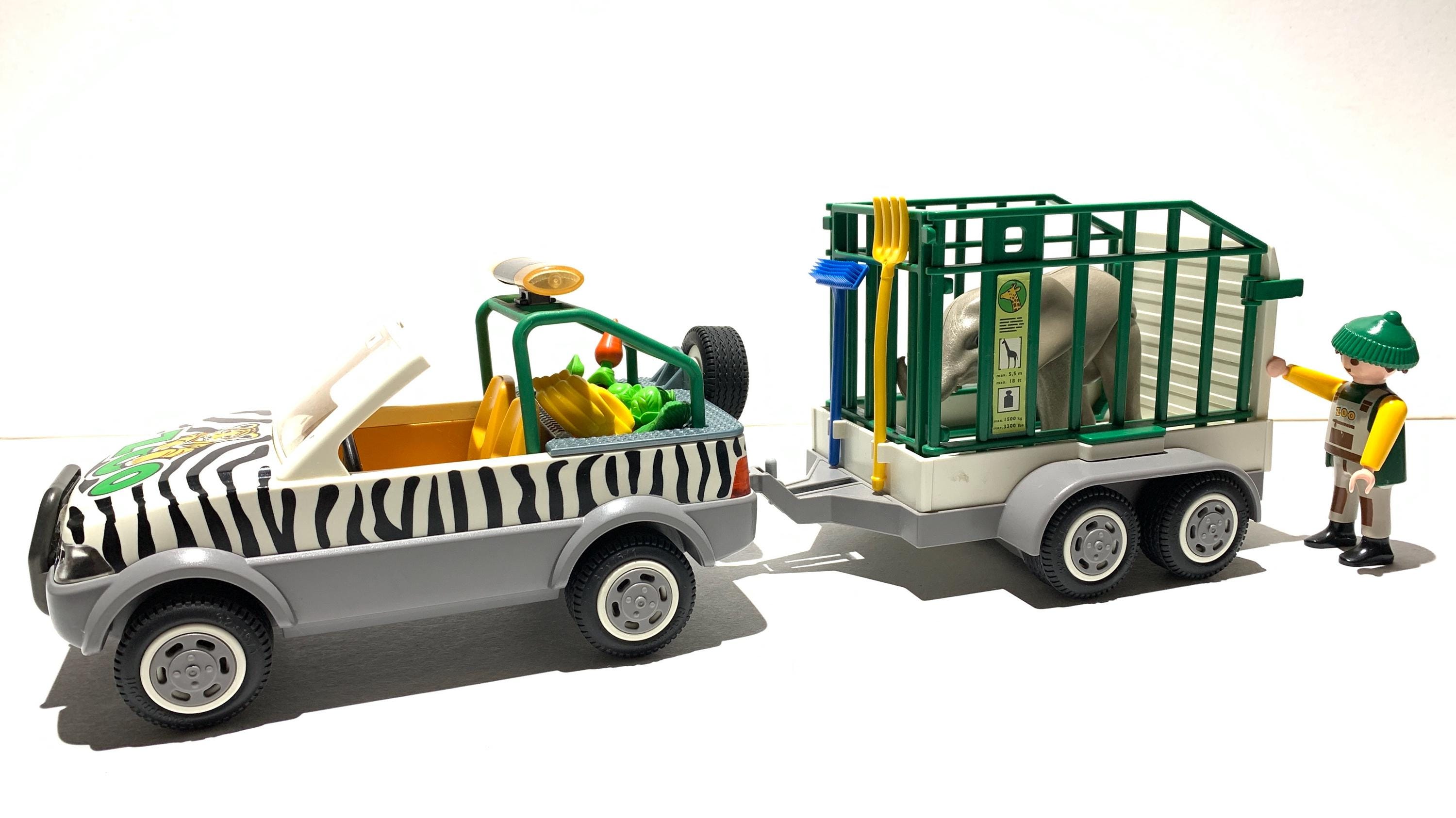Jeep Playmobil Coche Con Remolque De Caballos Playmobil Zoo Jeep