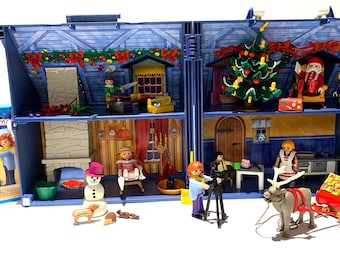Dollhouse Christmas Playmobil 5755  / Santa Claus / Meeneemkoffer / Slee / Reindeer / Birthday gift / Christmas present ! / Toys boys girls