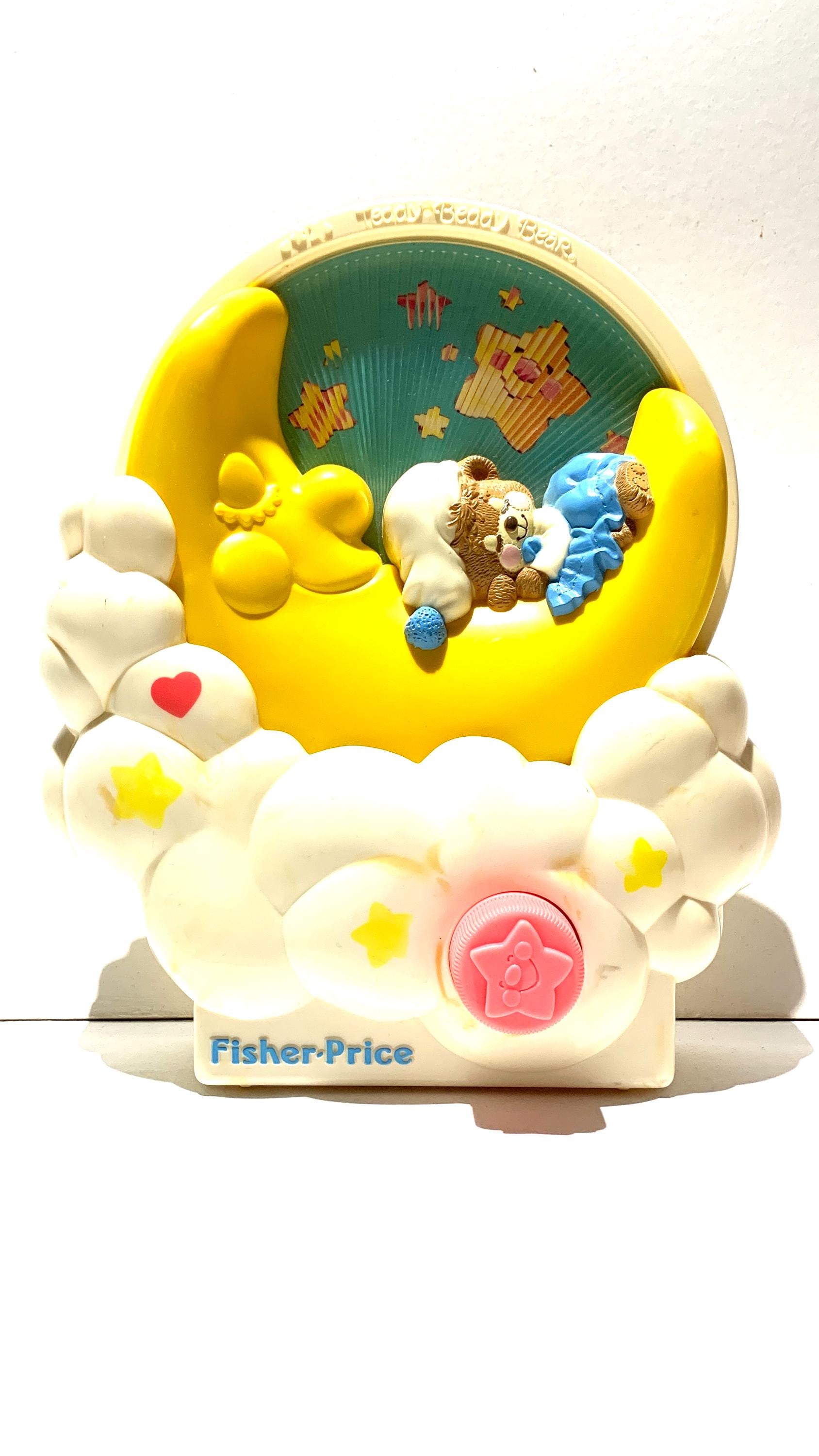 Vintage Fisher-price 1402 Music Box Moon – 1986 Wind-up Crib Toy