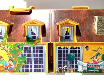 Vintage Playmobil 4145 Take Along Dollhouse • Portable Foldable