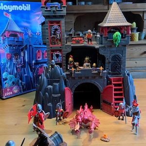 Playmobil Castle 3269 + Big Red Dragon 3327 + Red Knights + 1 King + Cannon 3320 / Playmobil Middle Ages set / Birthday gift / with Box !