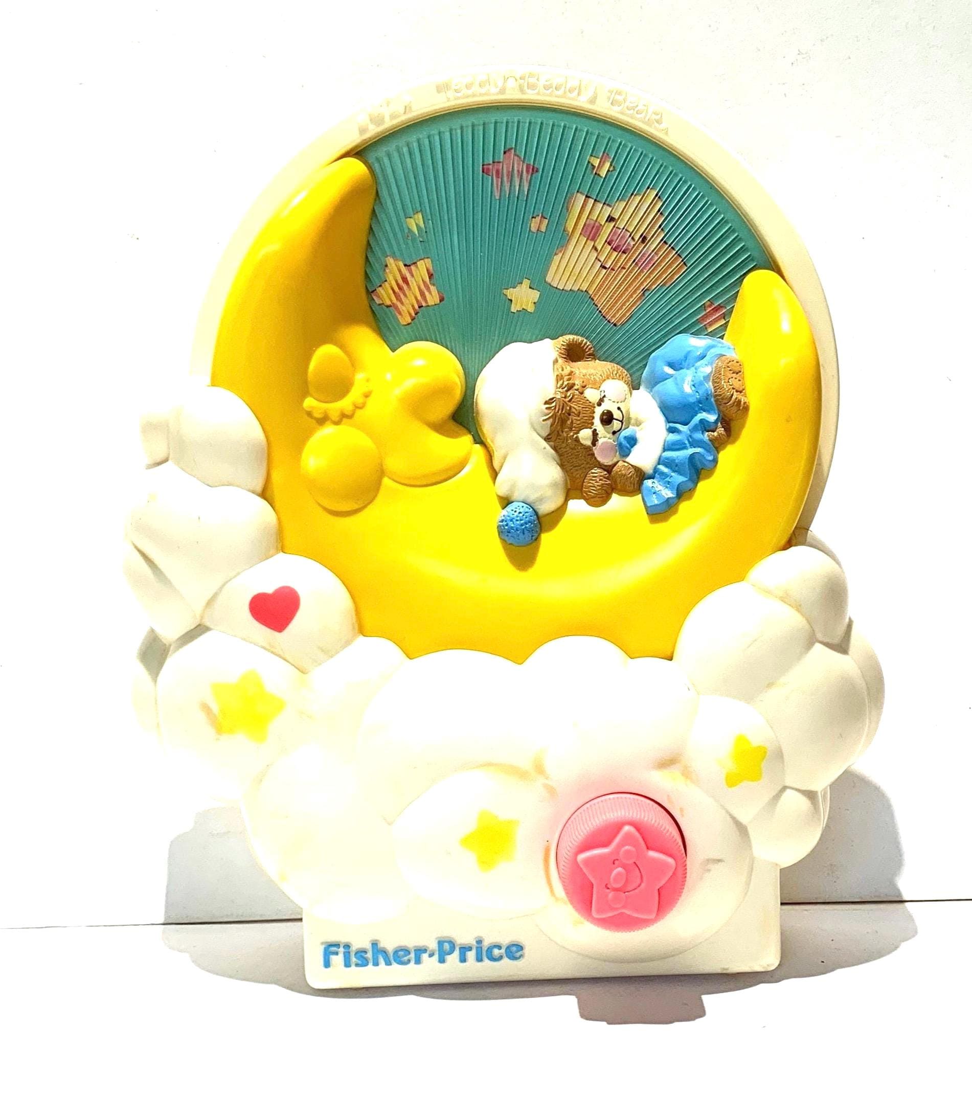 Vintage Fisher-price 1402 Music Box Moon – 1986 Wind-up Crib Toy