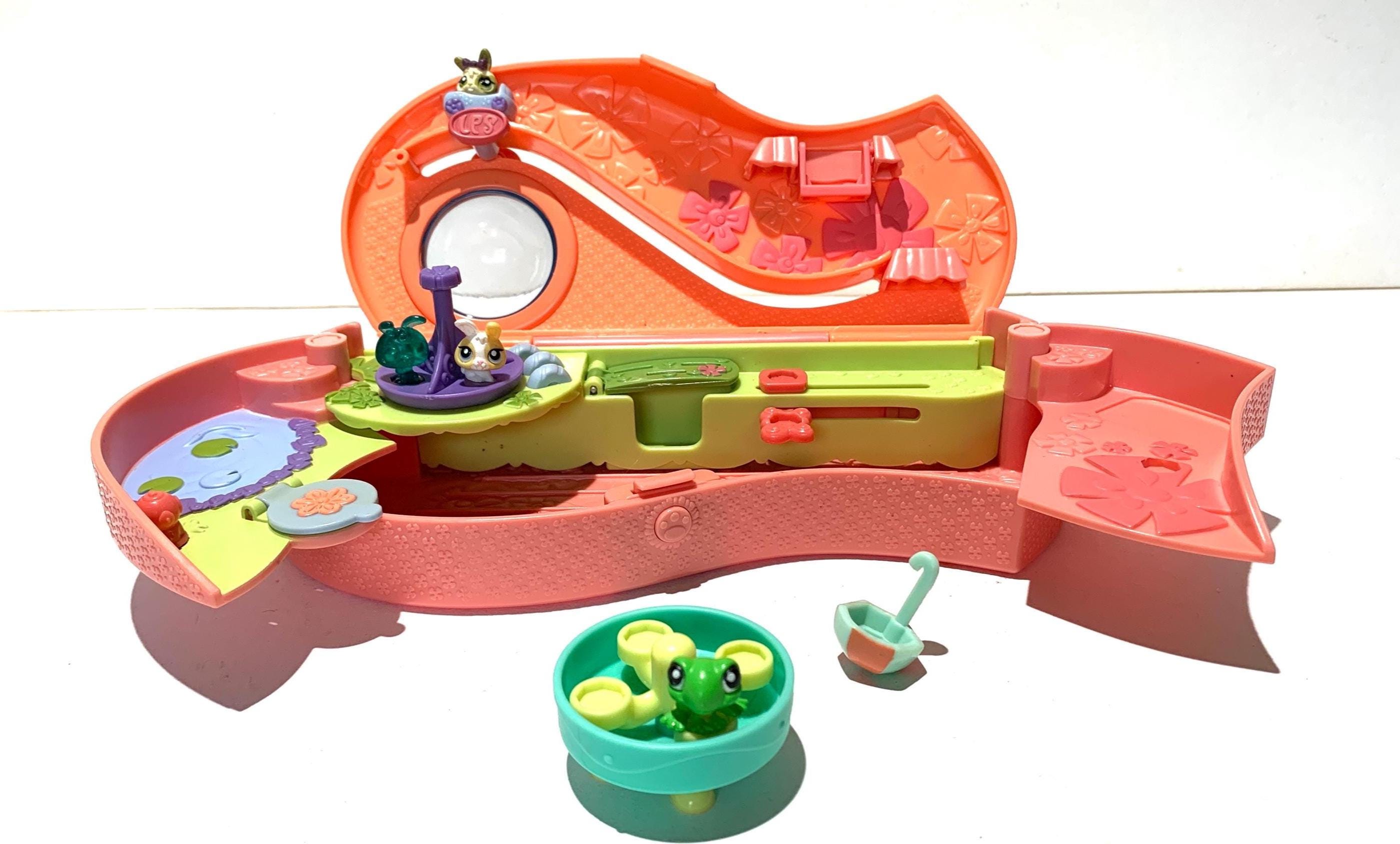 Vintage Littlest Pet Shop Pencil Case With 4 Pets – Cute LPS