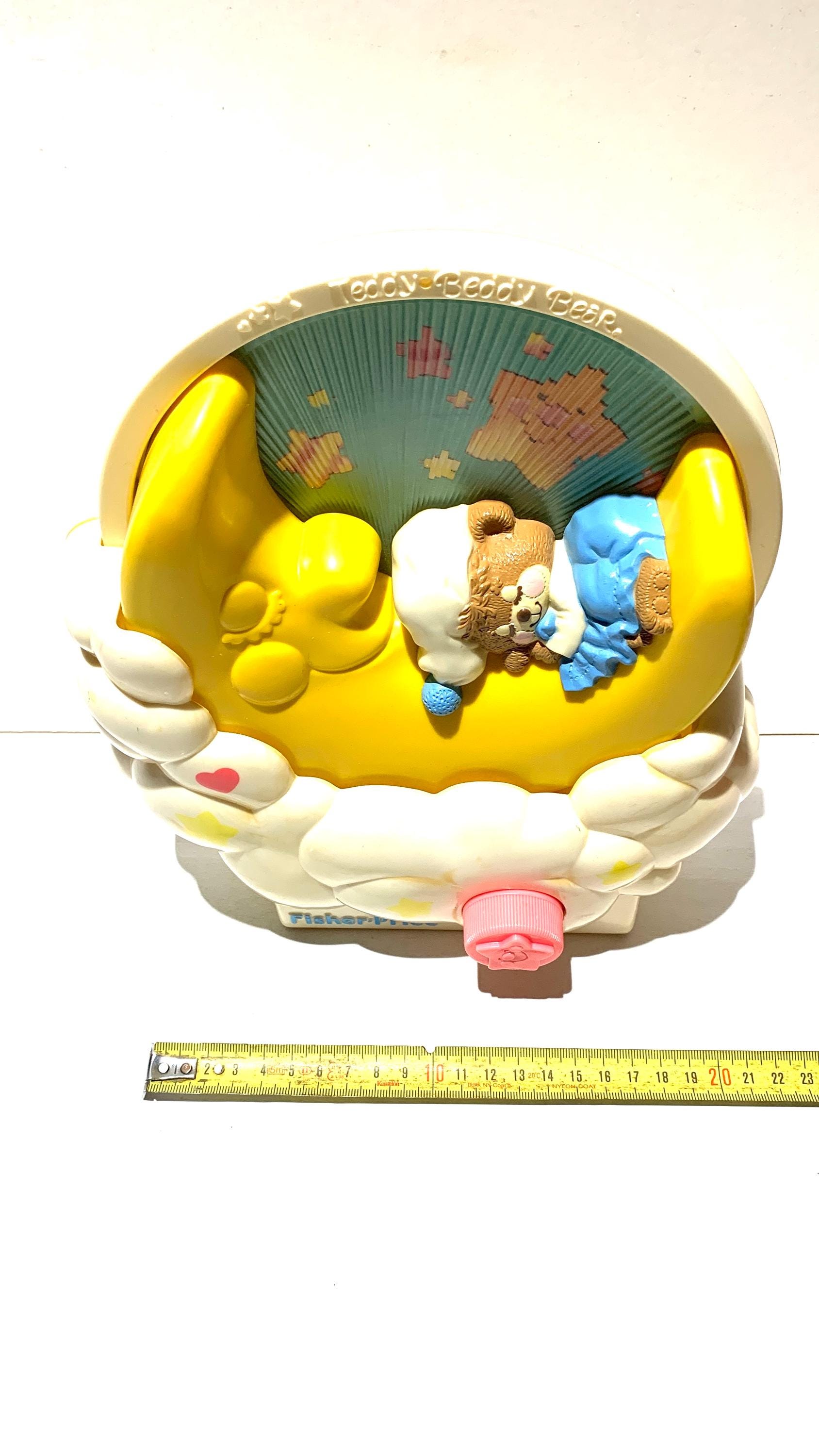 Vintage Fisher-price 1402 Music Box Moon – 1986 Wind-up Crib Toy