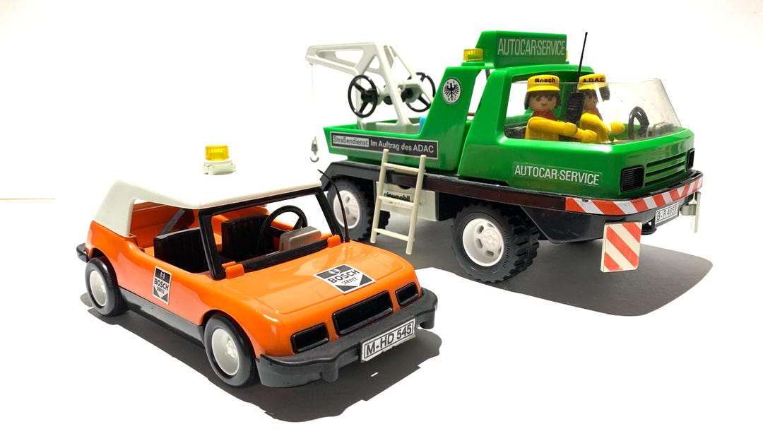 Vintage Playmobil Tow Truck 3473 ADAC – 1970s Complete Set With