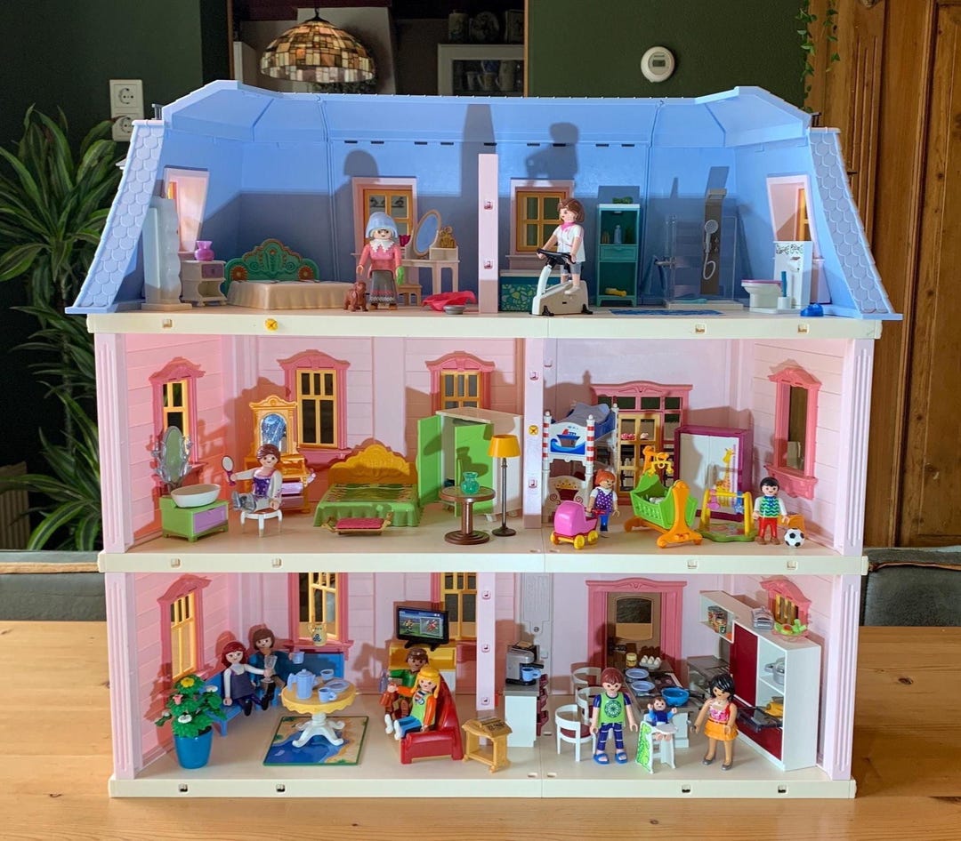 Playmobil Dollhouse Residence / Mansion 5303 + Kitchen + Bathroom ...