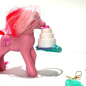 Vintage My Little Pony G2 " Cupcake " / Hasbro Spielzeug 90s / playset 1998 / With Card / sehr selten ! / Geburtstagsgeschenk Tochter