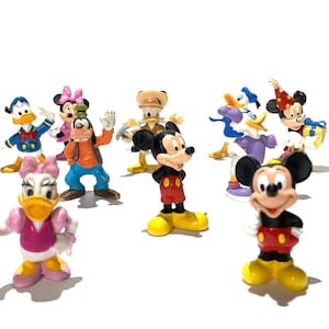 Vintage Walt Disney Action figures - Bully 15 figures / Donald Duck / Mickey Mouse / Minnie Mouse / Goofy / Katrien Duck / Disney collection