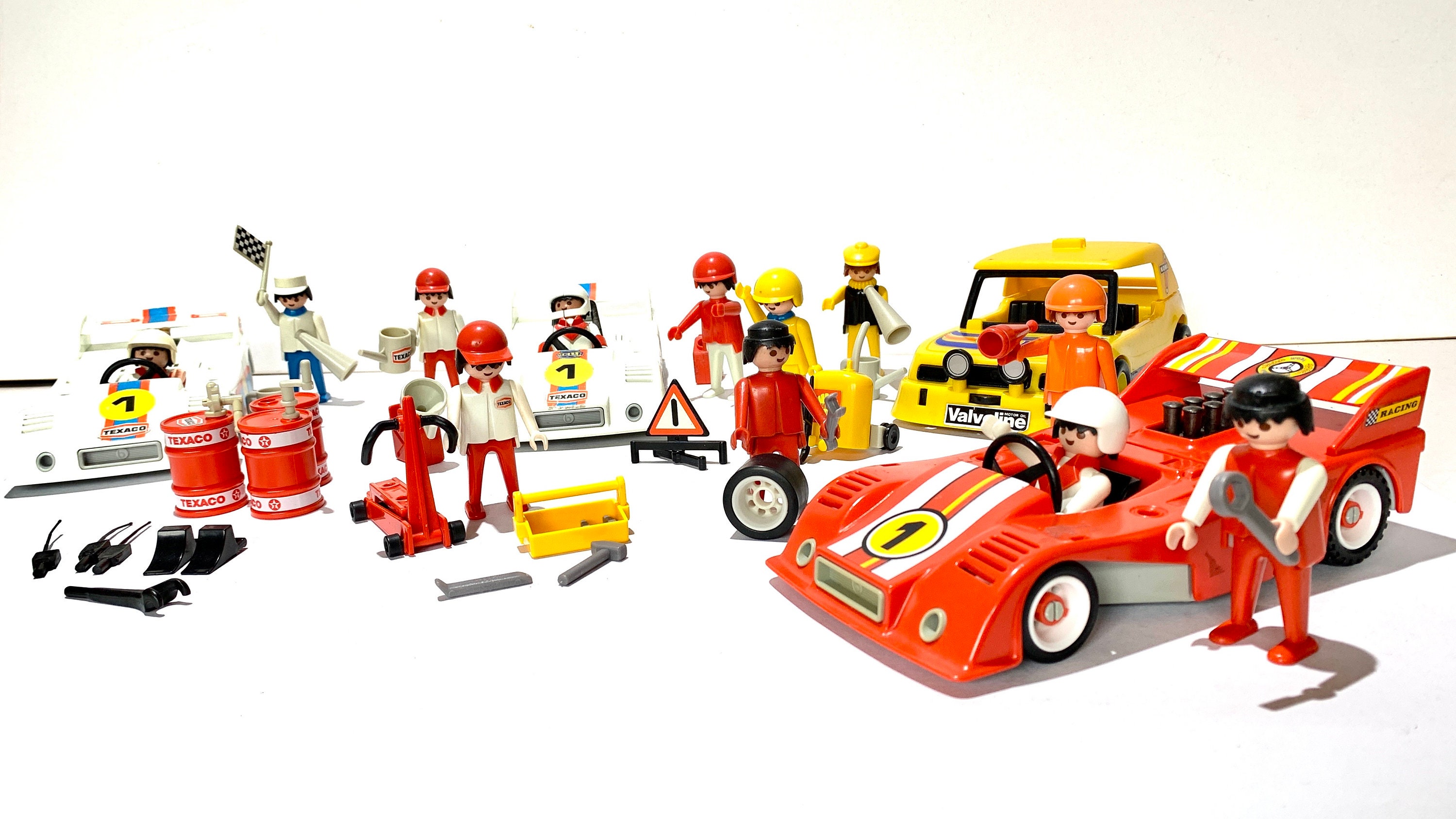 Playmobil Formula One Cars Red and White Rallye Car