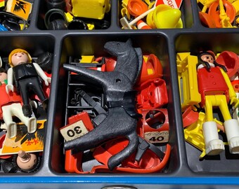 Vintage Playmobil Klicky Carry Case With 30 Figures and