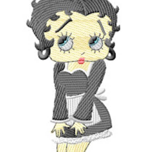 Motif Broderie Machine Betty-Boop Bigoudene