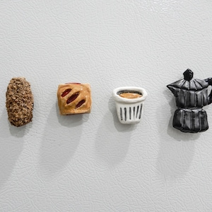 Cuban Breakfast in Miami Fake Food Magnets