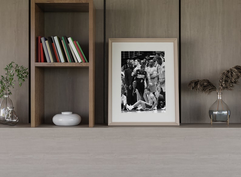 Allen Iverson Stepping Over Lue Poster Black and White - Etsy