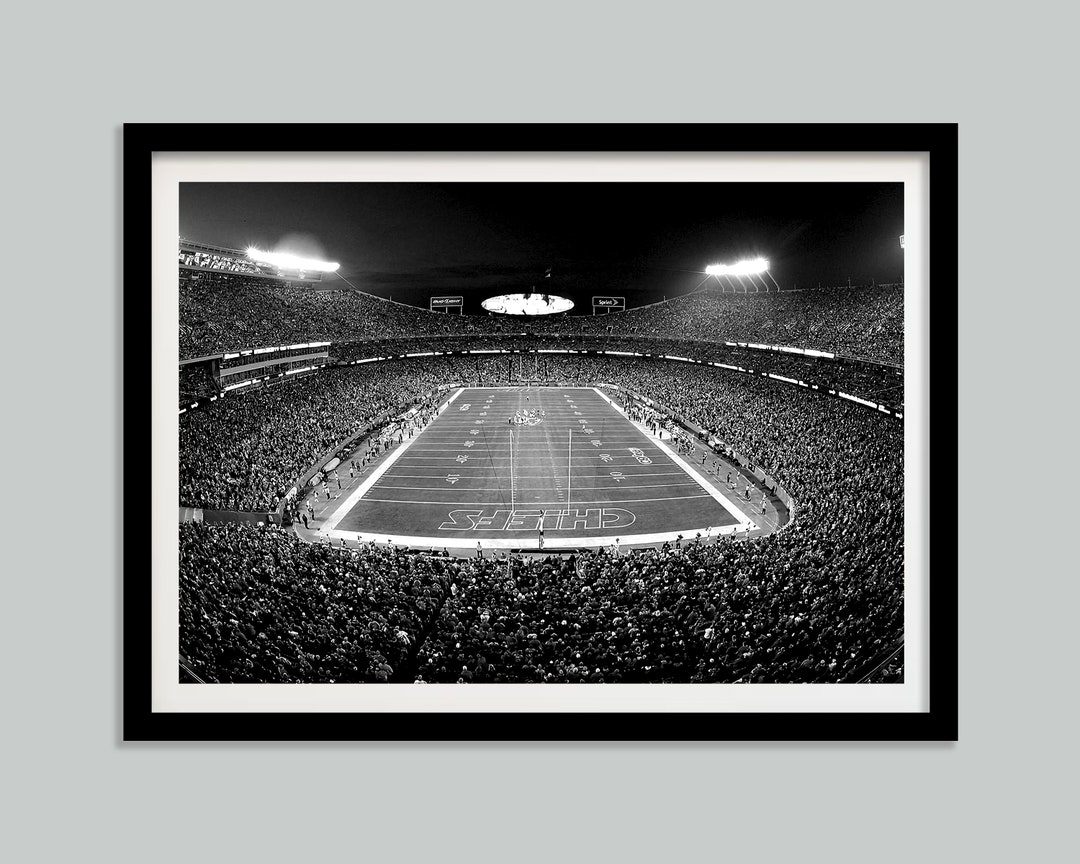 Arrowhead Stadium Print Black and White MLB Kansas City Etsy