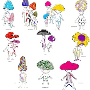 UNITE paddestoelstickers in LGBTQI+ kleuren (verschillende modellen) - SERIE B -