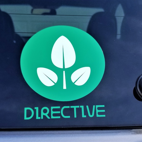 Wall-e Directive Plant Decal - White Leaf