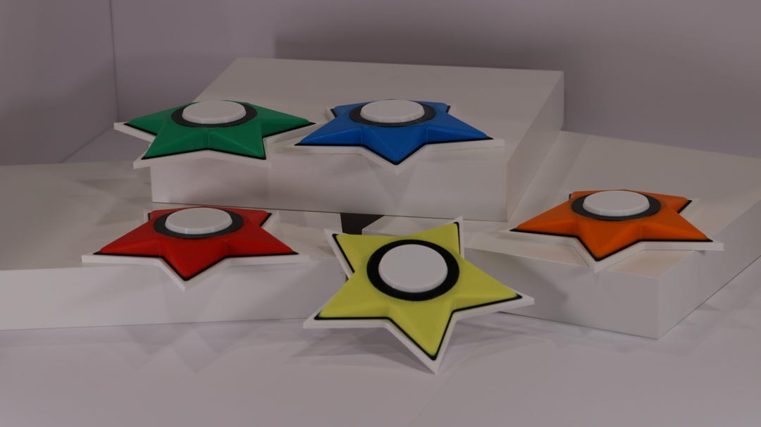 Guitar Hero Star Power Notes/gems Wall Art (1-of-each) - Etsy