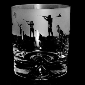 Shooting | Whisky Whiskey Tumbler | Engraved | Gift | Present | Animo Glass | Milford Collection