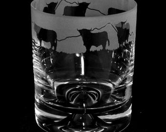 Highland | Whisky Whiskey Tumbler | Engraved | Gift | Present | Animo Glass | Milford Collection