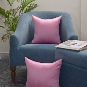 Pink pillow covers set of 2, Pink cushion covers for sofa couch living room, handmade throw pillow covers set 18x18 20x20 22x22 16x16 24x24