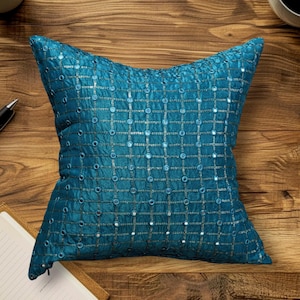 Teal Pillow cover, teal decorative pillow, throw pillows for couch 2 pc, 20x20 pillow covers 16x16 18x18 24x24 12x18 12x20 26x26 12x12 22x22