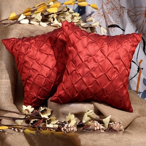 Handmade pillow cover, 20x20 pillow cover, pinch pleat decorative cushion cover, sofa pillow cover 16x16 18x18 24x24, couch throw pillow 2pc