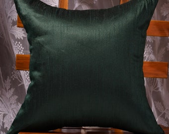 SOLID PILLOW COVER, Dark Green Pillow, Couch Cushion Cover, Decorative Throw Pillow Covers for Bed, Handmade cushion covers set of 2