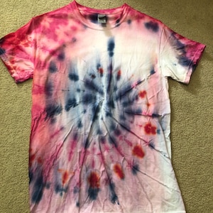 Red, White and Blue Tie-Dye T-Shirt