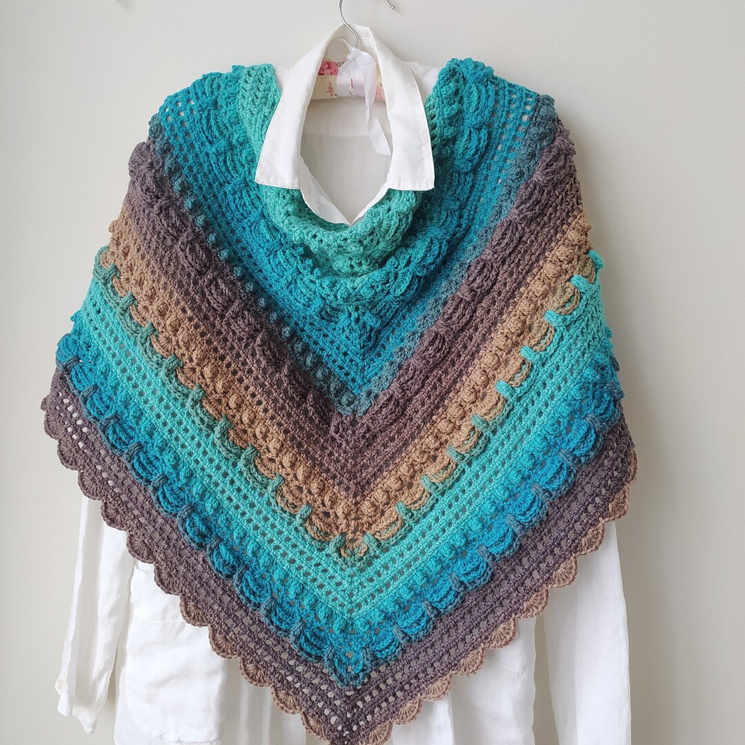 Crochet Shawl Winter Shawl for Women Triangle Victorian Etsy