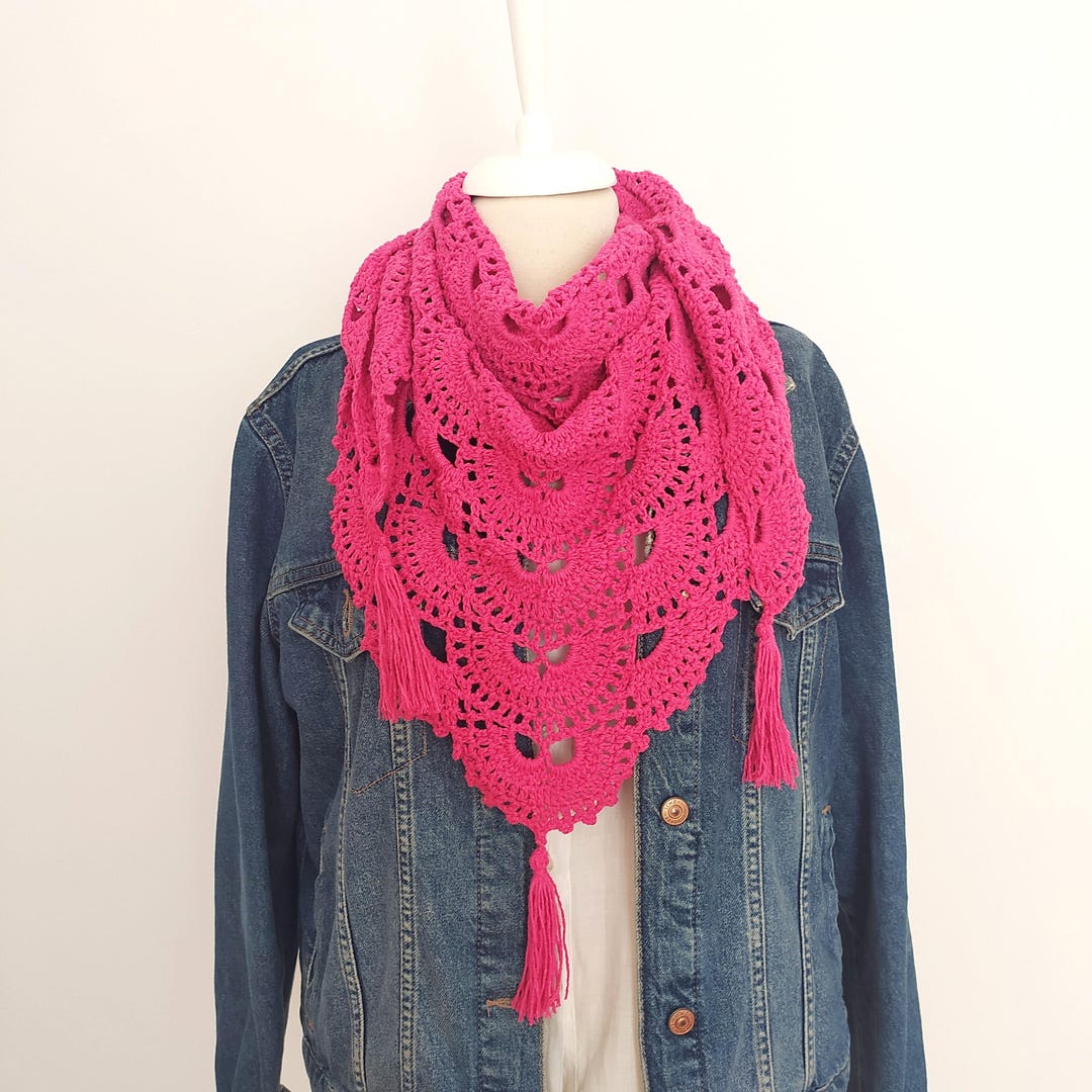 TRIANGLE SCARF WITH TASSELS SULTANAHMET SUMMER