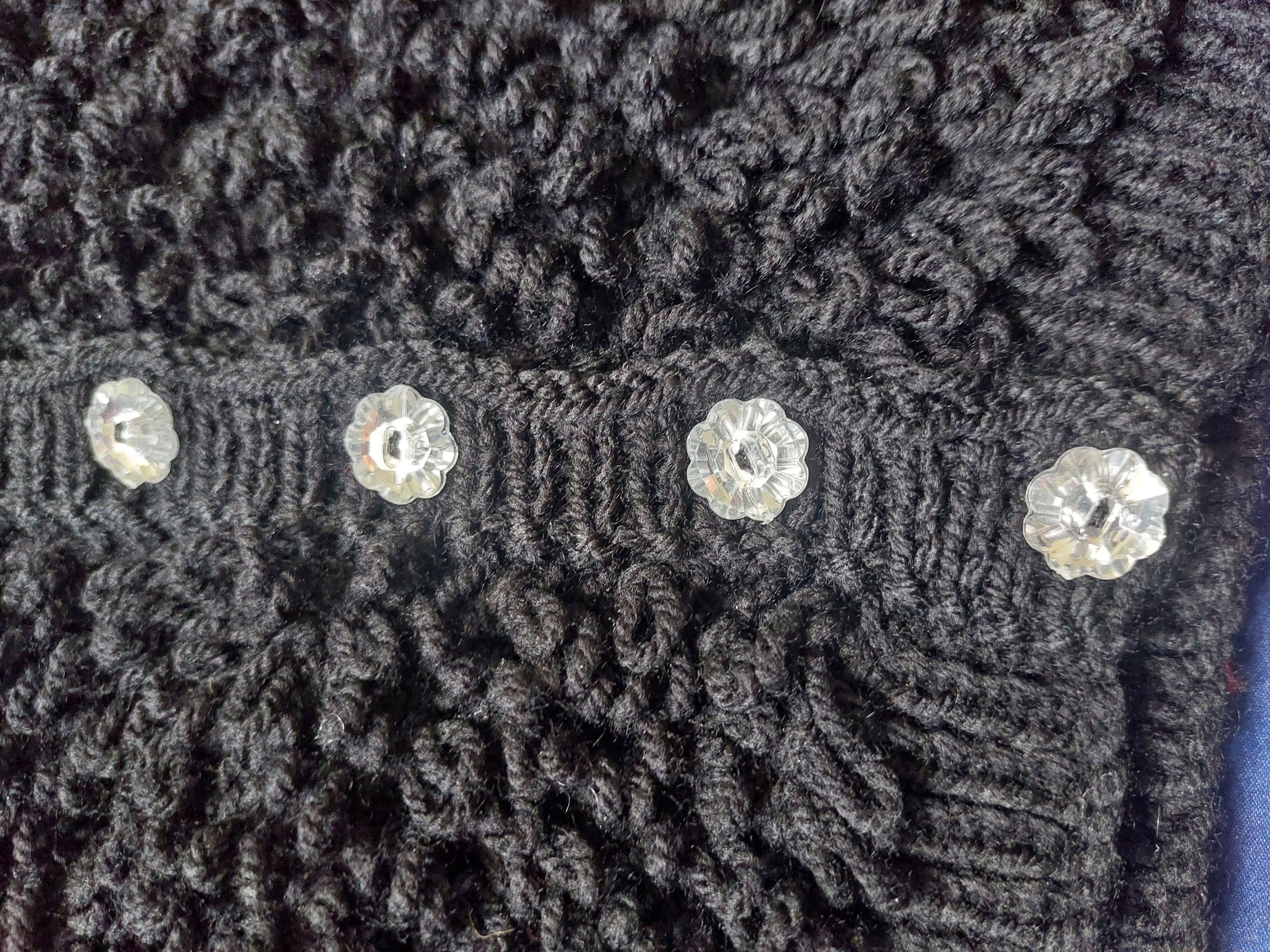 Black loop cardigan deals