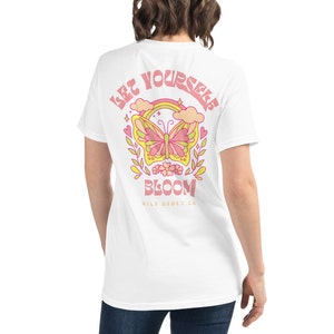 Let Yourself Bloom, Organic cotton T-Shirt, Trust Yourself, Positive Shirt, Self Love Tshirt, Butterfly Tshirt, Positive Tshirts