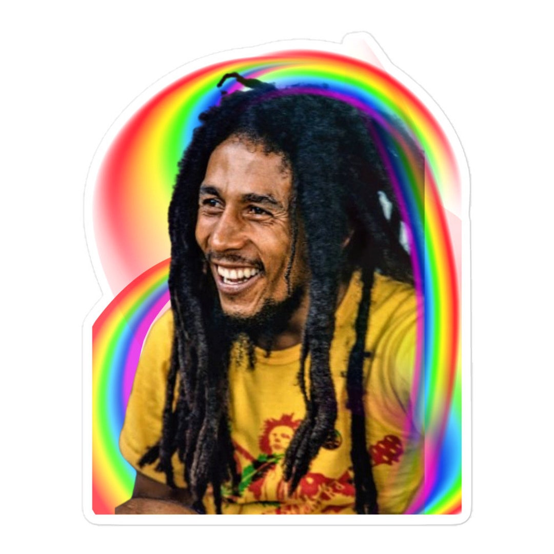Bob Marley Sticker One Love Bob Marley Laptop Stickers Bumper Stickers Happy Positive Stickers