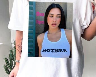 Dua Lipa T-Shirt, Unisex cotton shirt, Pop Music Urban Trendy Graphic tees, Dua Lipa middle finger