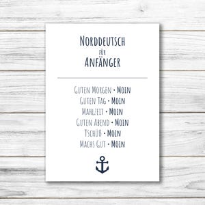 Postkarte • Ansichtskarte • norddeutsche Grußkarte • maritim "norddeutsch für Anfänger" • DIN A6