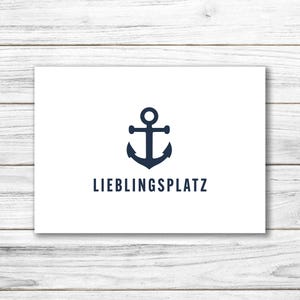 Postkarte • Ansichtskarte • norddeutsche Grußkarte • maritim "Lieblingsplatz" • DIN A6