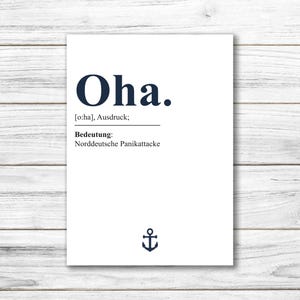 Postkarte • Ansichtskarte • norddeutsche Grußkarte • maritim "Oha!" - DIN A6