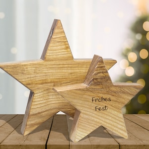Holzsterne stehend gro - Etsy.de