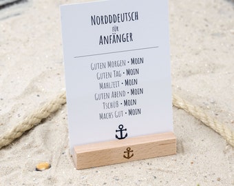 Postcard • Postcard • North German greeting card • Maritime "North German for beginners" - DIN A6