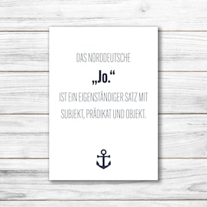 Postkarte • Ansichtskarte • norddeutsche Grußkarte • maritim "Jo." - DIN A6